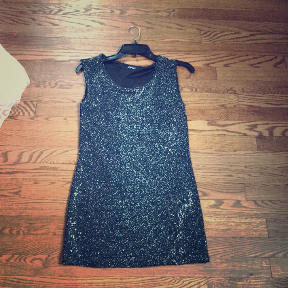 Sequin/sparkly Short black dress